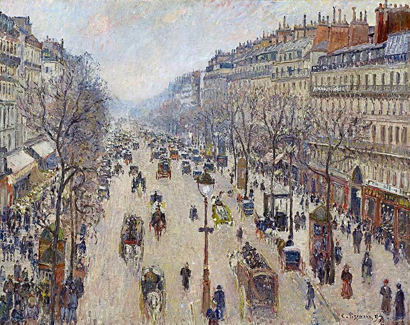 Boulevard Montmartre, Morning, Cloudy Weather is held by the National Gallery of Victoria