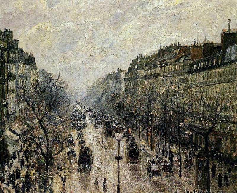 Boulevard Montmartre Foggy Morning ...