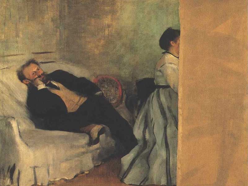 Degas' slashed work of Monsieur and Madame Manet 