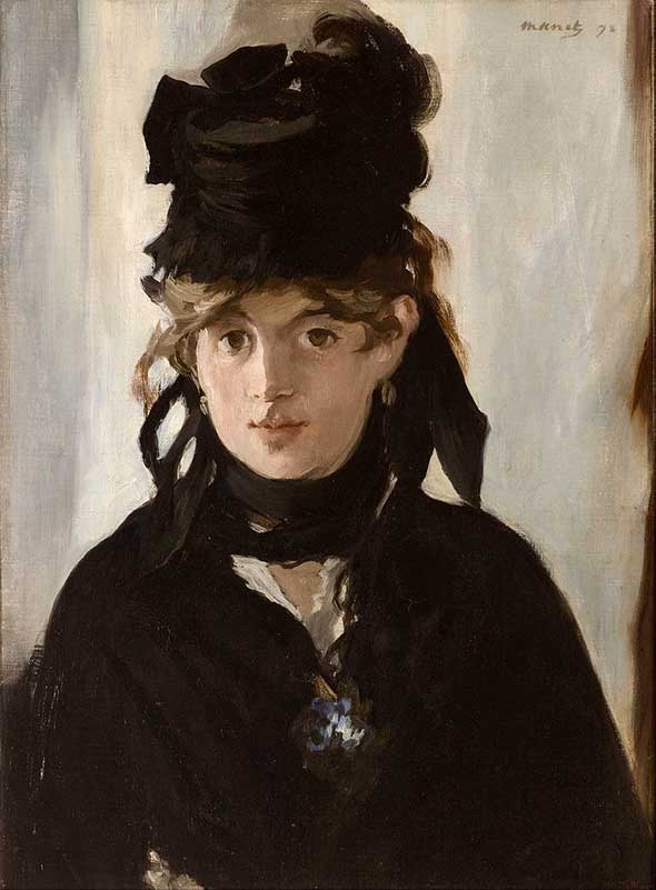 Berthe Morisot with a Bouquet of Violets (1872)