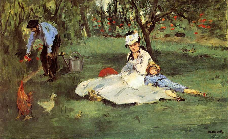Manet's portrait of the Monet Family in their Garden at Argenteuil