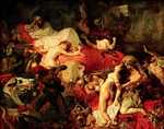 The Death of Sardanapalus, by Eugene Delacroix in 1827, Philadelphia Museum of Art