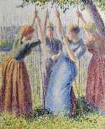 Pissarro's 1891 work Peasant Women Planting Poles (Paysannes plantant des rames).