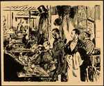 A cartoon of Manet holding forth in the Cafe Guerbois
