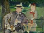 An Edouard Manet portrait of Ernest Hoschede and his daughter Marthe.