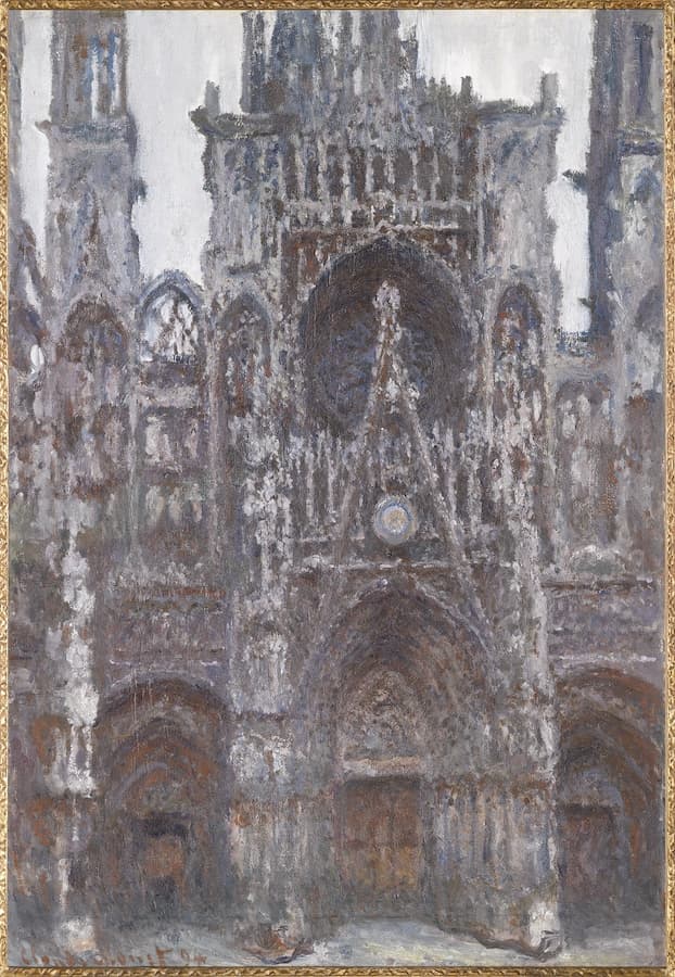 Here's another version of Rouen Cathedral, on a dull day. 
