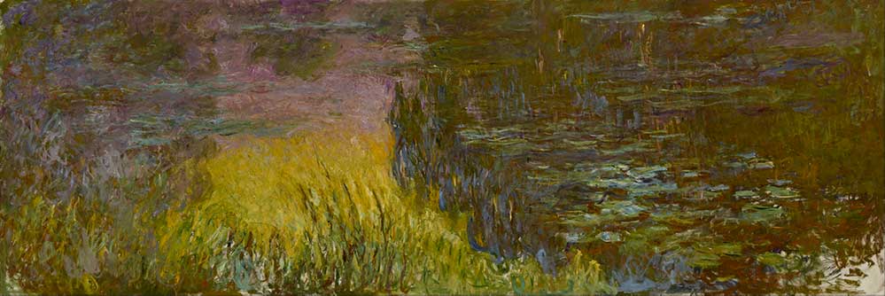 Monet's Water Lilies in the Setting Sun