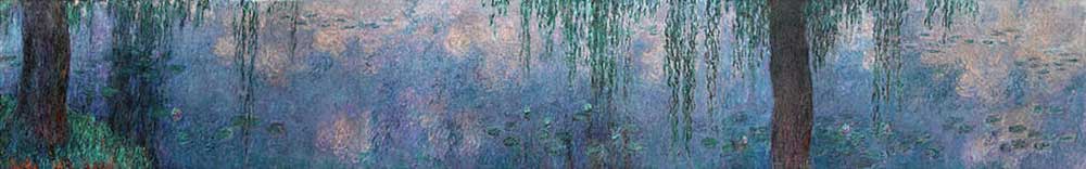 Monet's Water Lilies: Morning with Weeping Willow