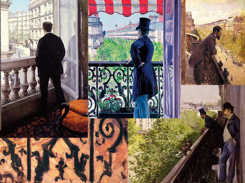 A selection of Caillebotte's balcony scenes