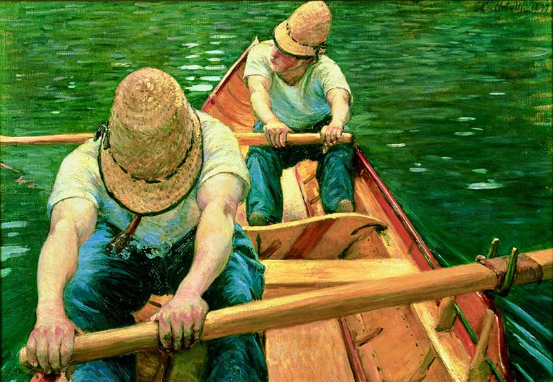 Caillebotte's Oarsmen on the Yerres