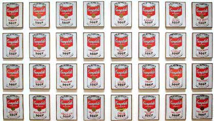 Andy Warhol's Cambell's Soup. This low resolution image is used for educational and critical commentary purposes, as permitted by applicable copyright legislation. 