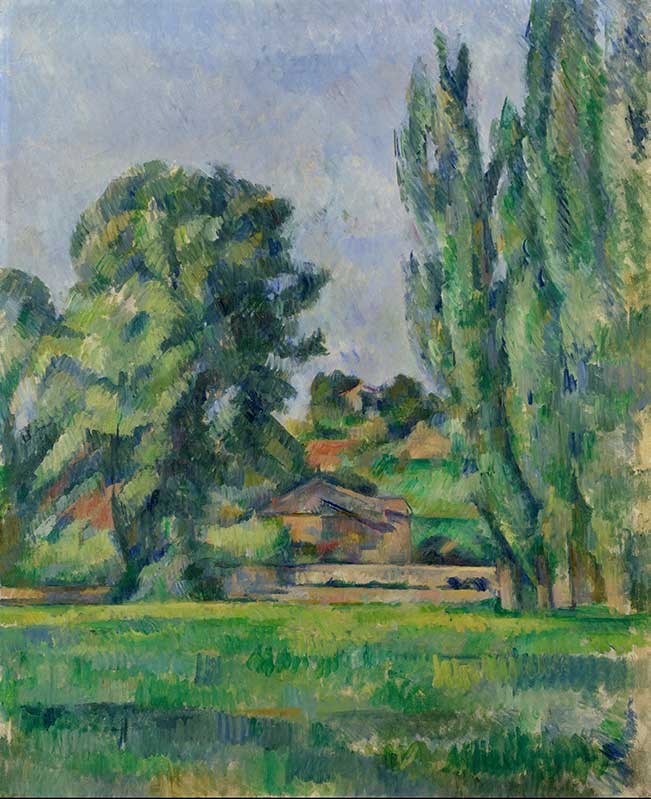 Cezanne's Landscape with Poplars