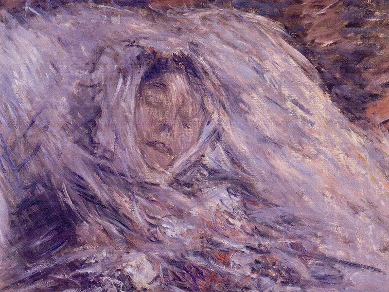 Monet's painting of his firs wife, Camille, on her death bed.