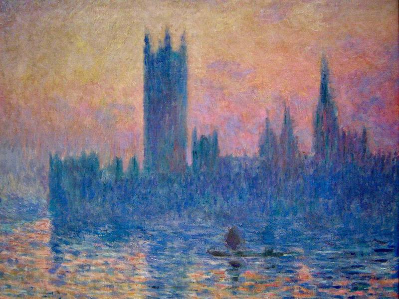 One of Monet's sumptuous paintings of the gothic Houses of Parliament