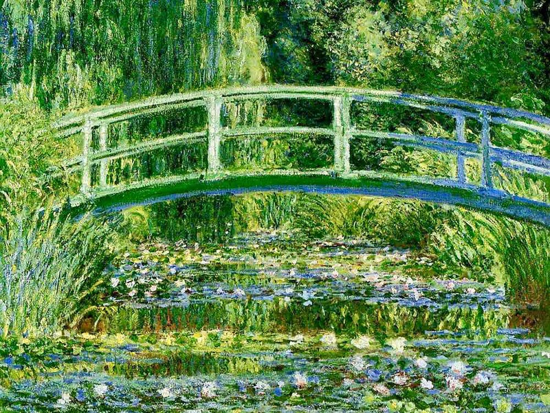 Monet's famous painting of the Japanese bridge