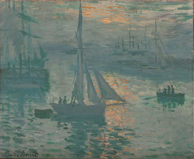 Monet's Sunrise (Marine), also from 1873.