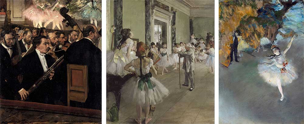 Degas' works of ballerinas in the d'Orsay
