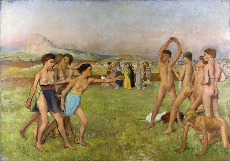 Young Spartans Exercising, Edgar Degas (1860)