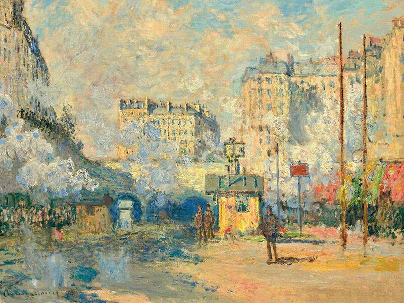 Monet's Extérieur de la Gare Saint-Lazare, effet de soleil