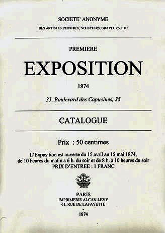 The catalogue for the First Impressionist Exhibition
