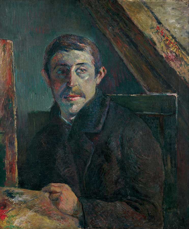 A Gauguin self-portrait from 1885 - during the artist's impressionist period.