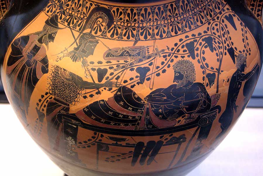 A Greek amphora, dating from 520-510 BC