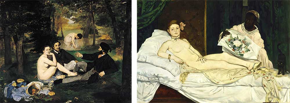 Manet's two most controversial works: from 1863 and 1865