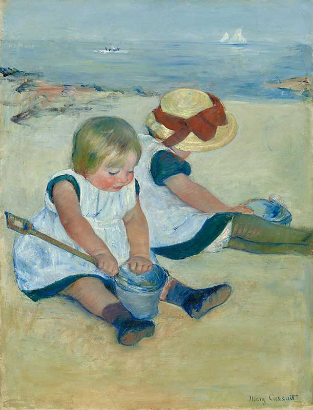 Cassatt's Children Playing on the Beach (1884)