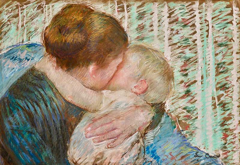Cassatt's Mother and Child in Goodnight Hug