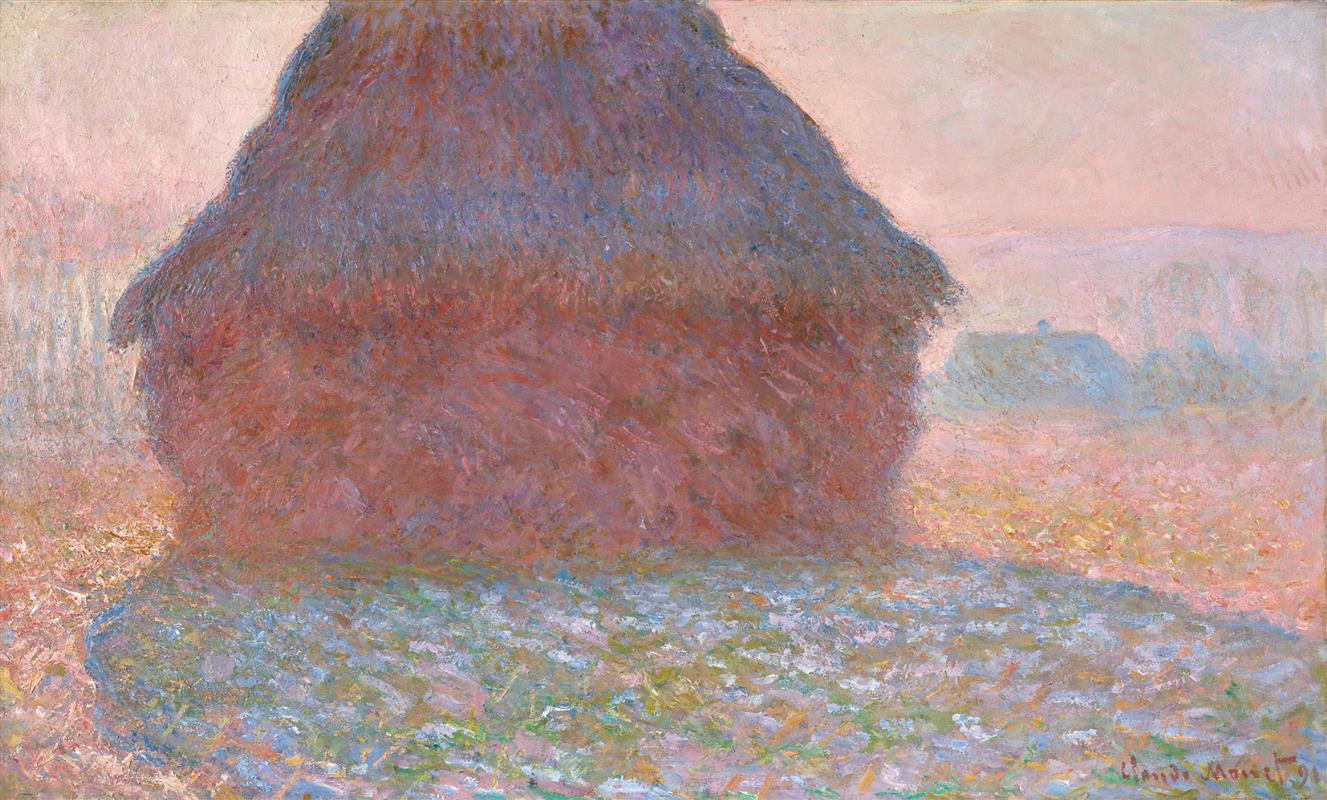 Monet's Grainstack in Sunshine