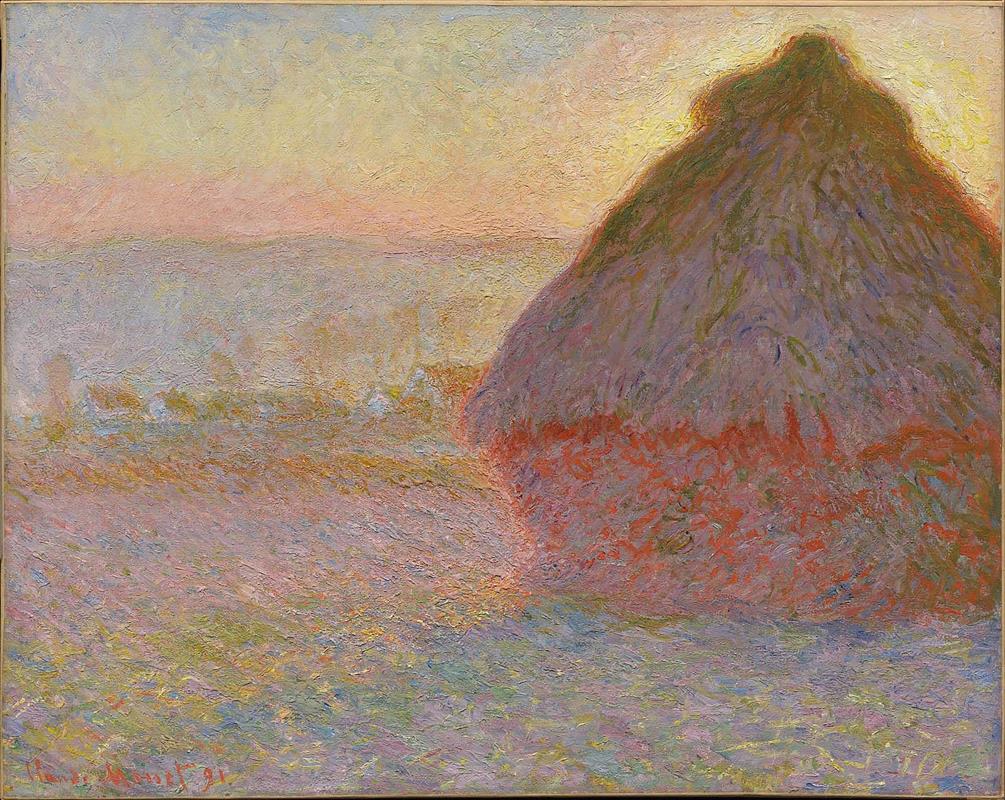 Monet's Grainstack, Sunset