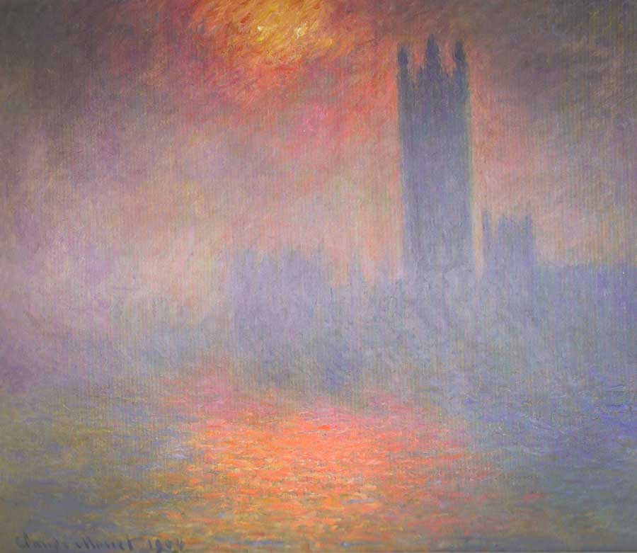Monet's Houses of Parliament Sun Through Fog