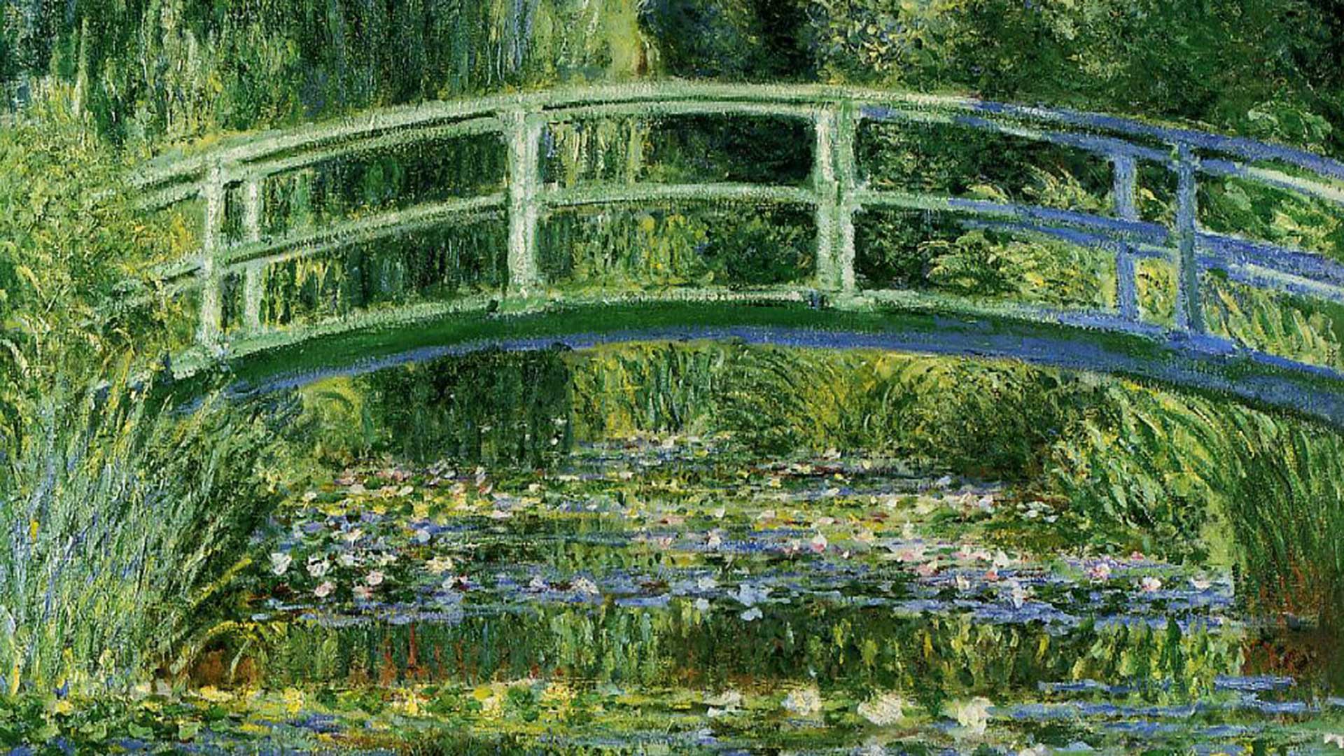 Monet's Japanese Bridge Zoom background