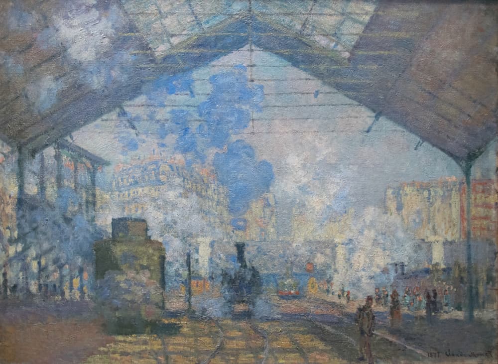 One of Monet's paintings of Gare Saint-Lazare