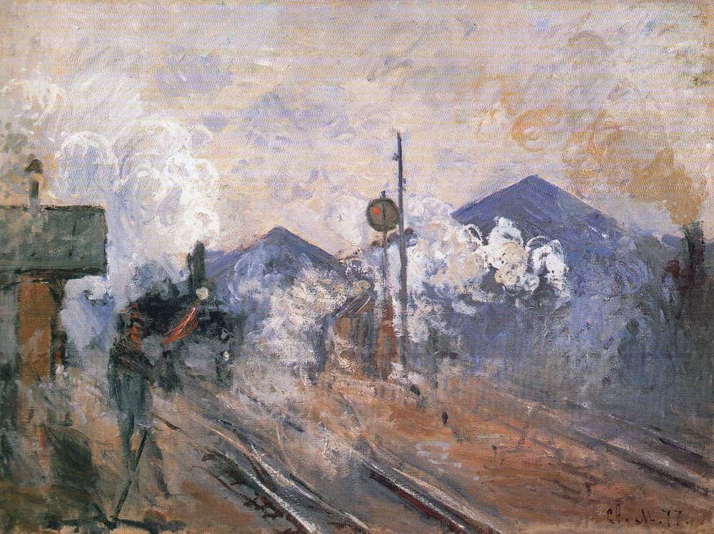 Monet's Les voies a la sortie de la Gare Saint-Lazare