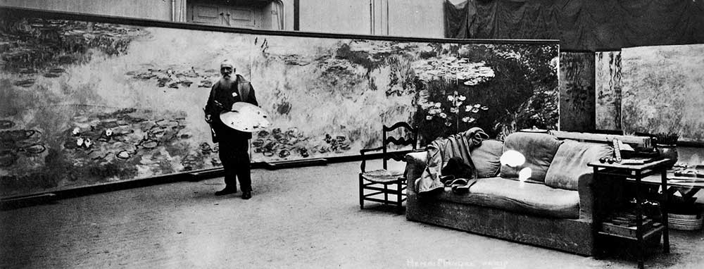 Monet in his newly constructed Water Lily studio