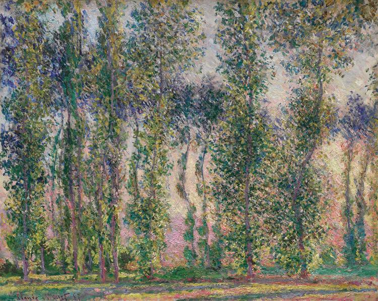 Monet's Poplar painting in Giverny in 1888