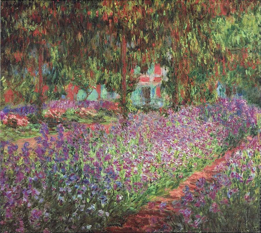 The Artist's Garden at Giverny, painted by Monet in 1900.