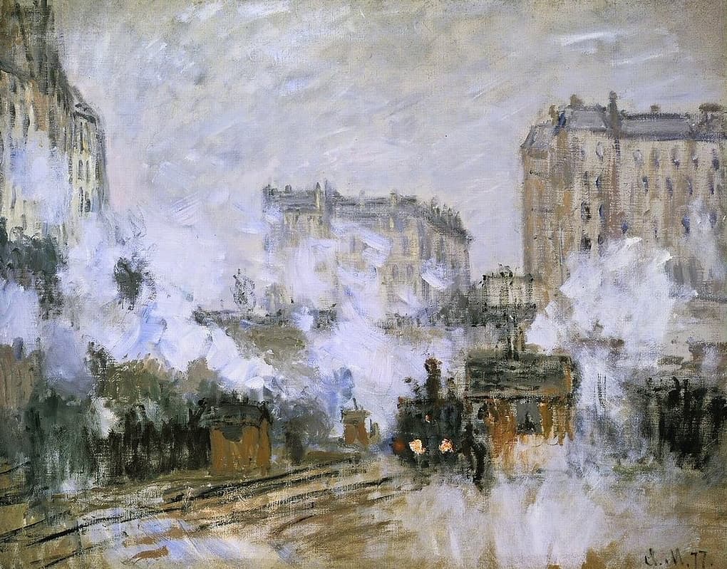 Monet's Extérieur de la Gare Saint-Lazare, arrivée d’un train