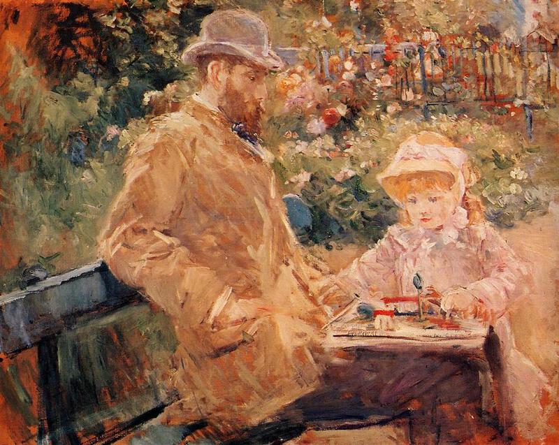 Morisot's painting of her husband and daughter at Bougival