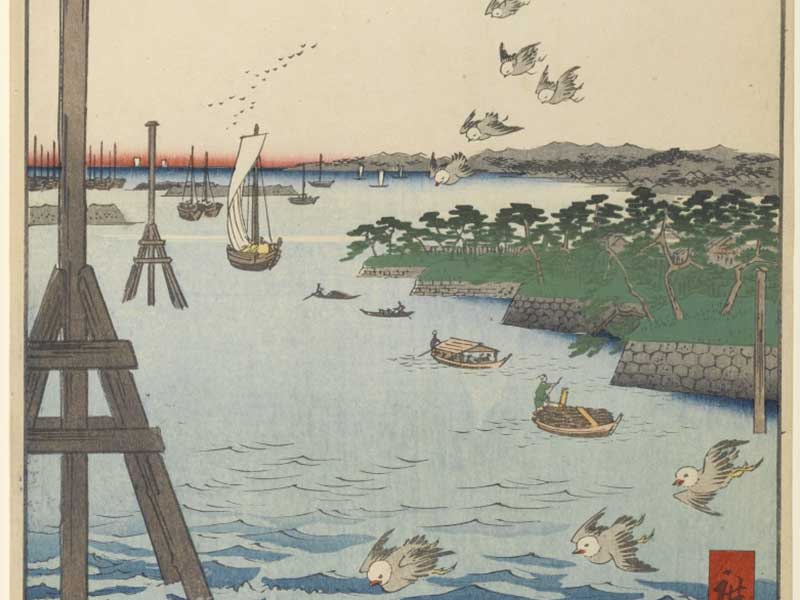 View of Shiba Coast by Hiroshige