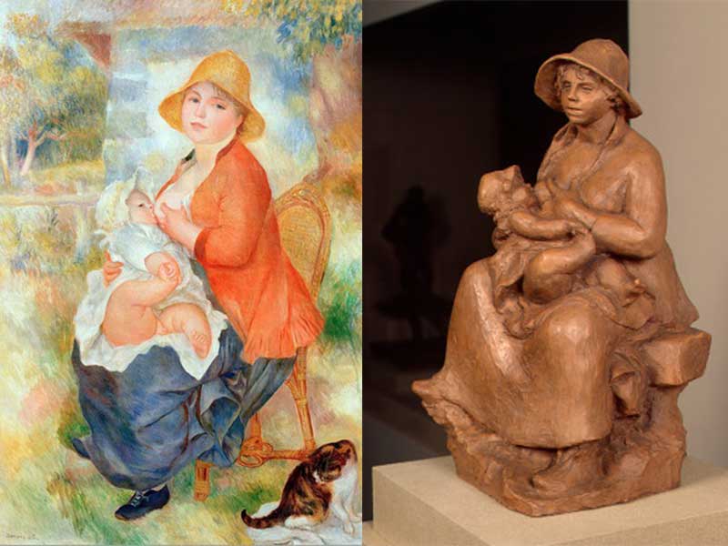 Renoir's Maternity: Mother and Son in oil and terracotta