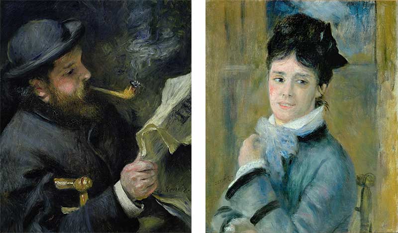 Renoir's portraits of Monet and his then wife Camille, painted in 1873
