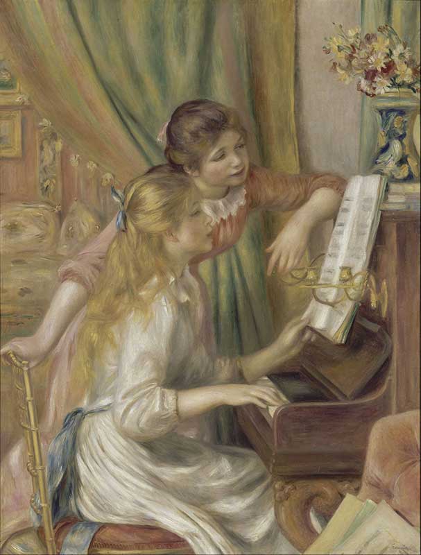 Two Young Girls at the Piano (1892)