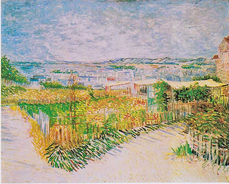 van Gogh's Vegetable Gardens behind Montmartre (1887)