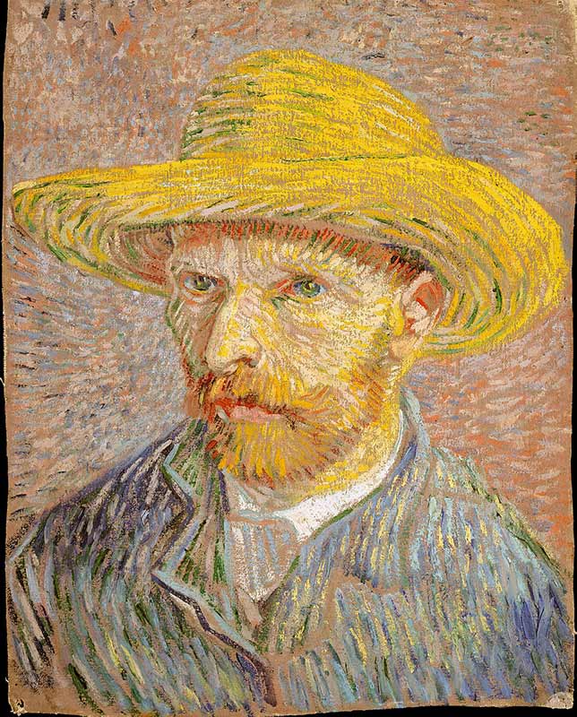 van Gogh's Self-Portrait with Straw Hat (1887)