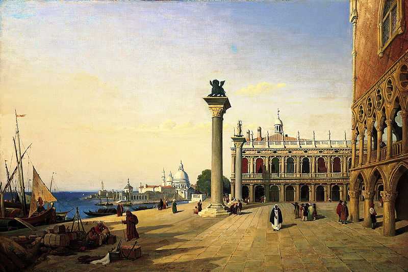 Venise, La Piazzetta, by Camille Corot in 1835