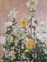 Caillebotte's White and Yellow Chrysanthemums