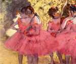 Degas' striking Dancers in Pink, painted in 1879.