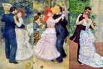During Renoir's dry period he paints a series of three paintings of couples dancing, with striking differences in the setting.